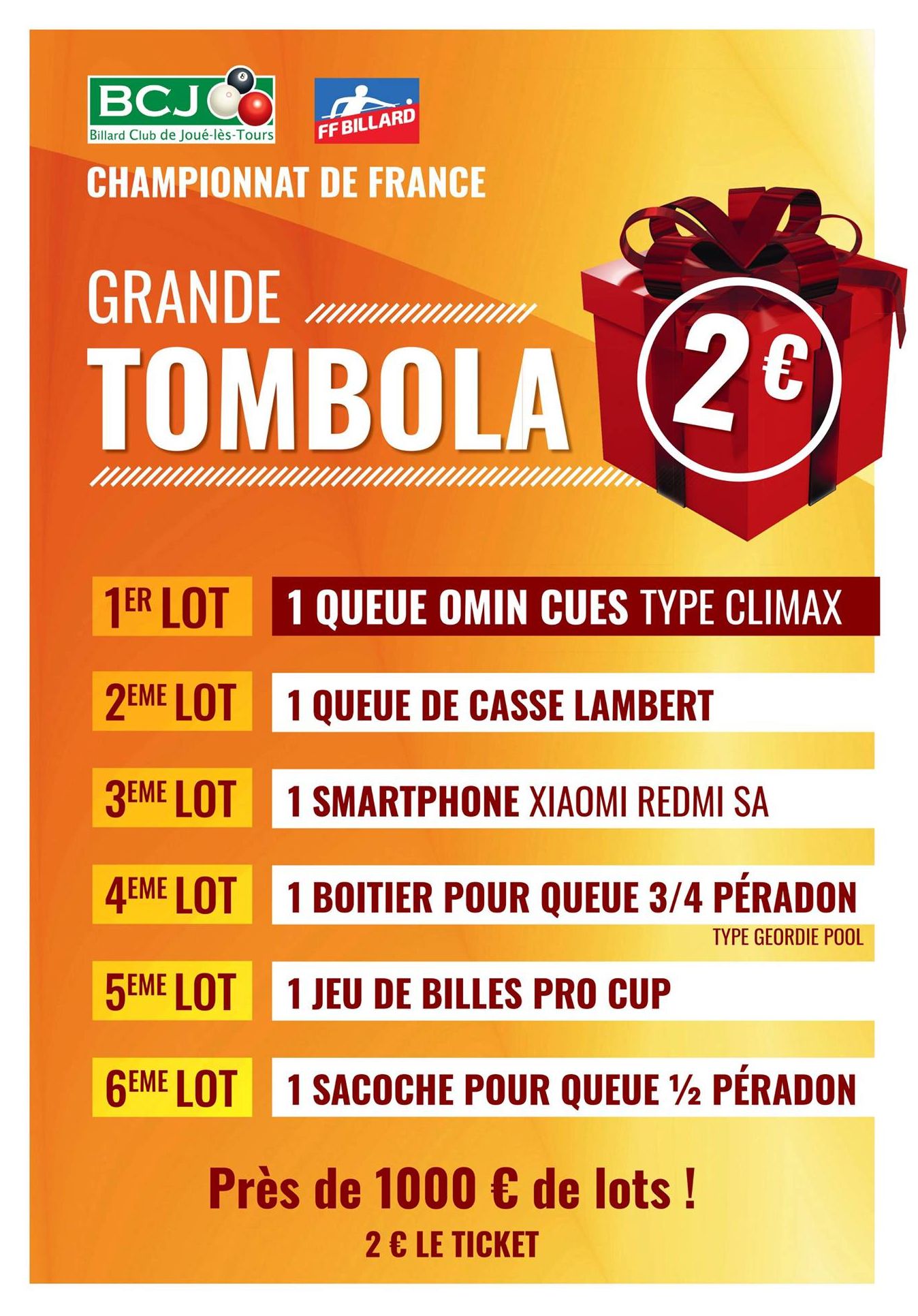 CF BlackBall Joué lès Tours juin 2018 Tombola