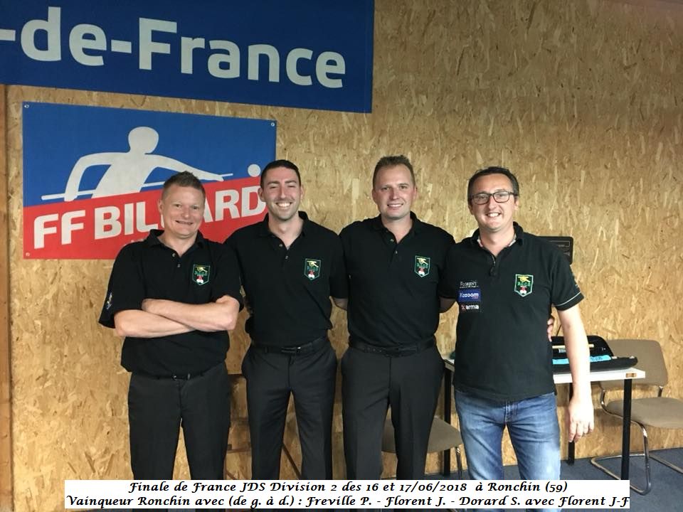 JDS D2 Fianle France 2018 Ronchin vainqueur