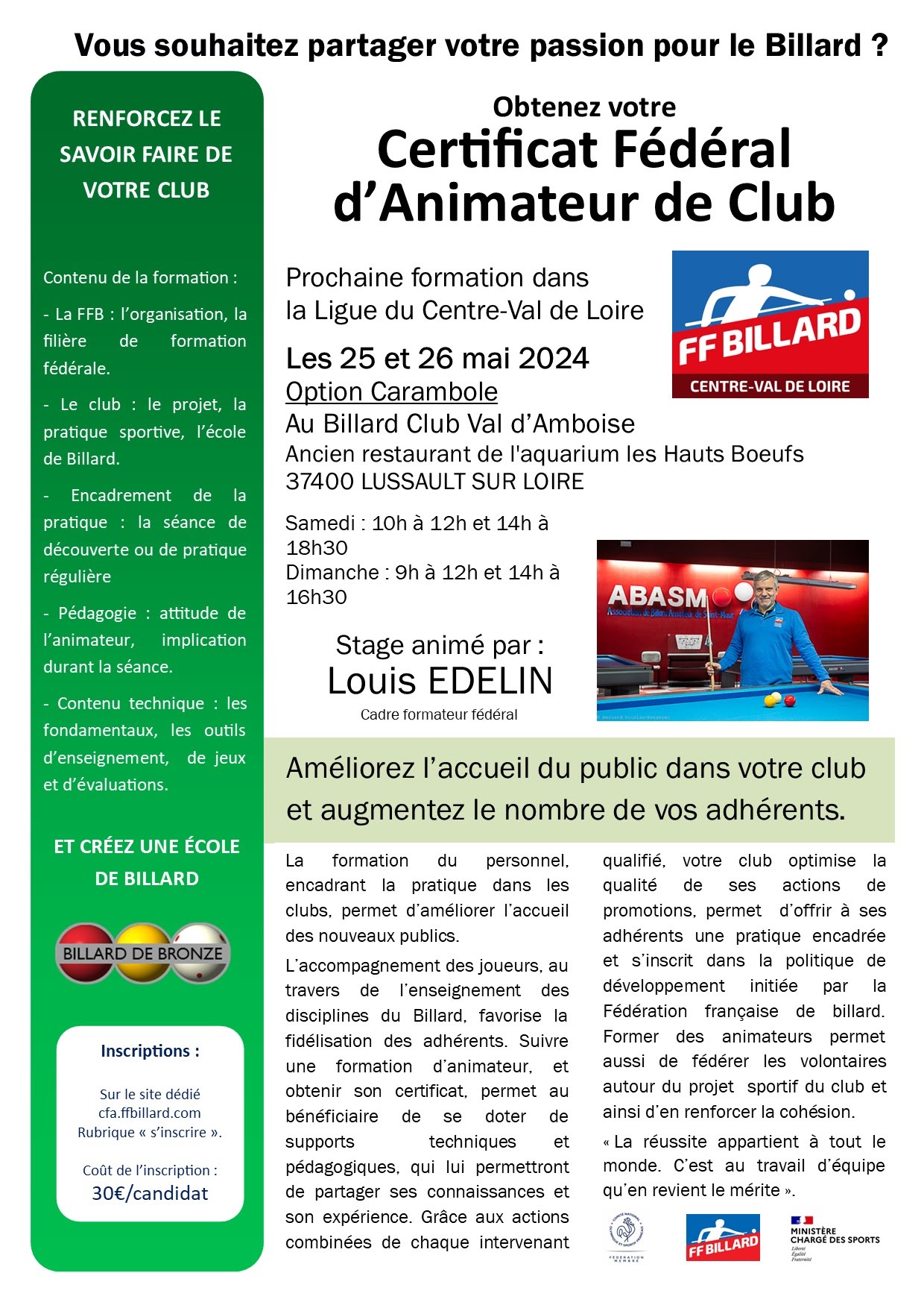 affiche cfa car Val dAmboise mai 2024