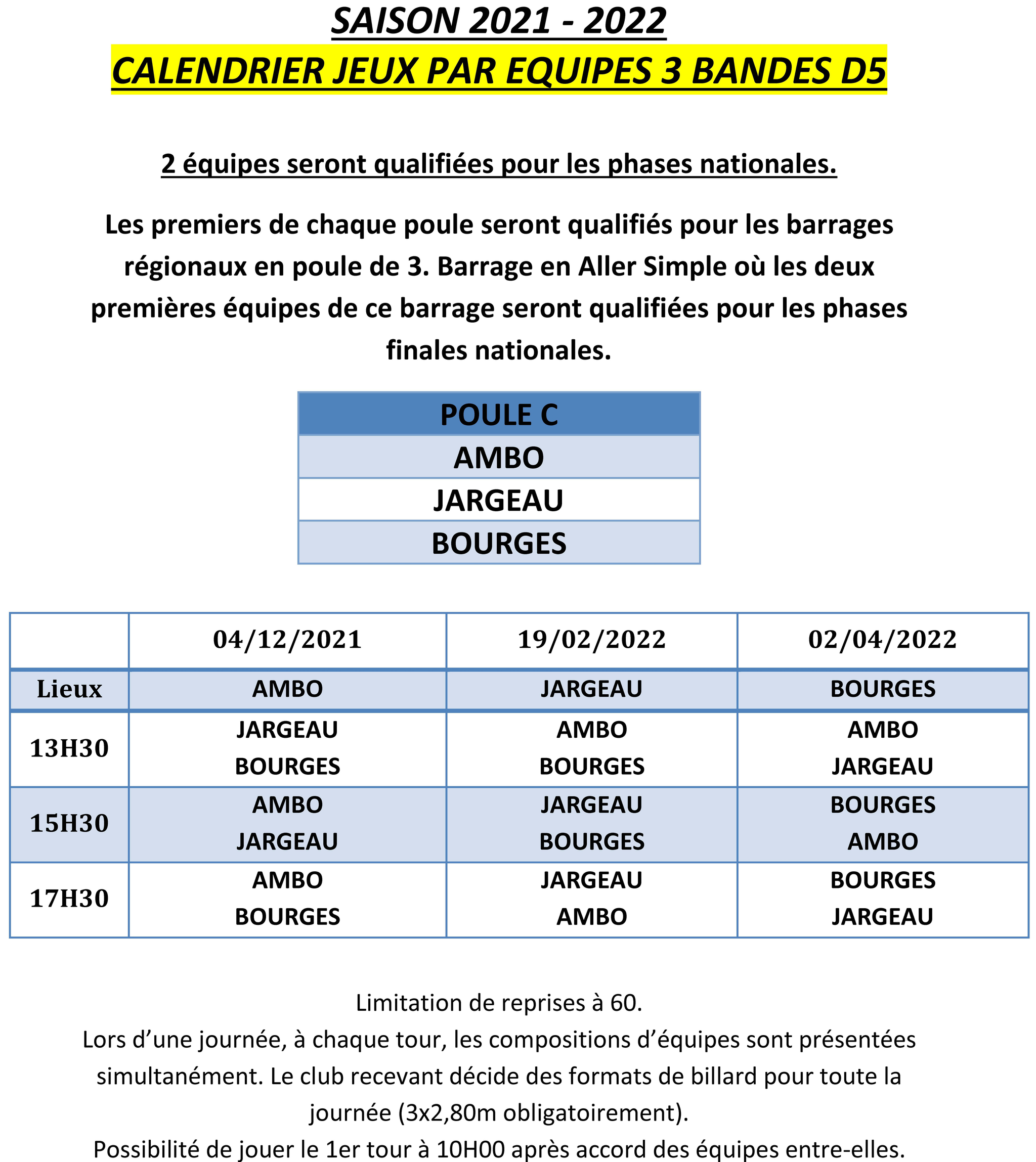 LBCVL 3 Bandes D5 Calendrier des rencontres 2021 2022 V1 du 20 10 Page 9
