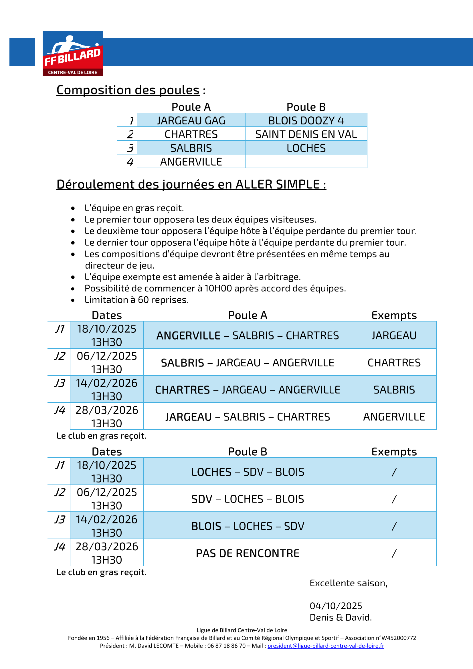 Championnat Régional 3B Fédérale 4 Saison 2025 26 Page 3