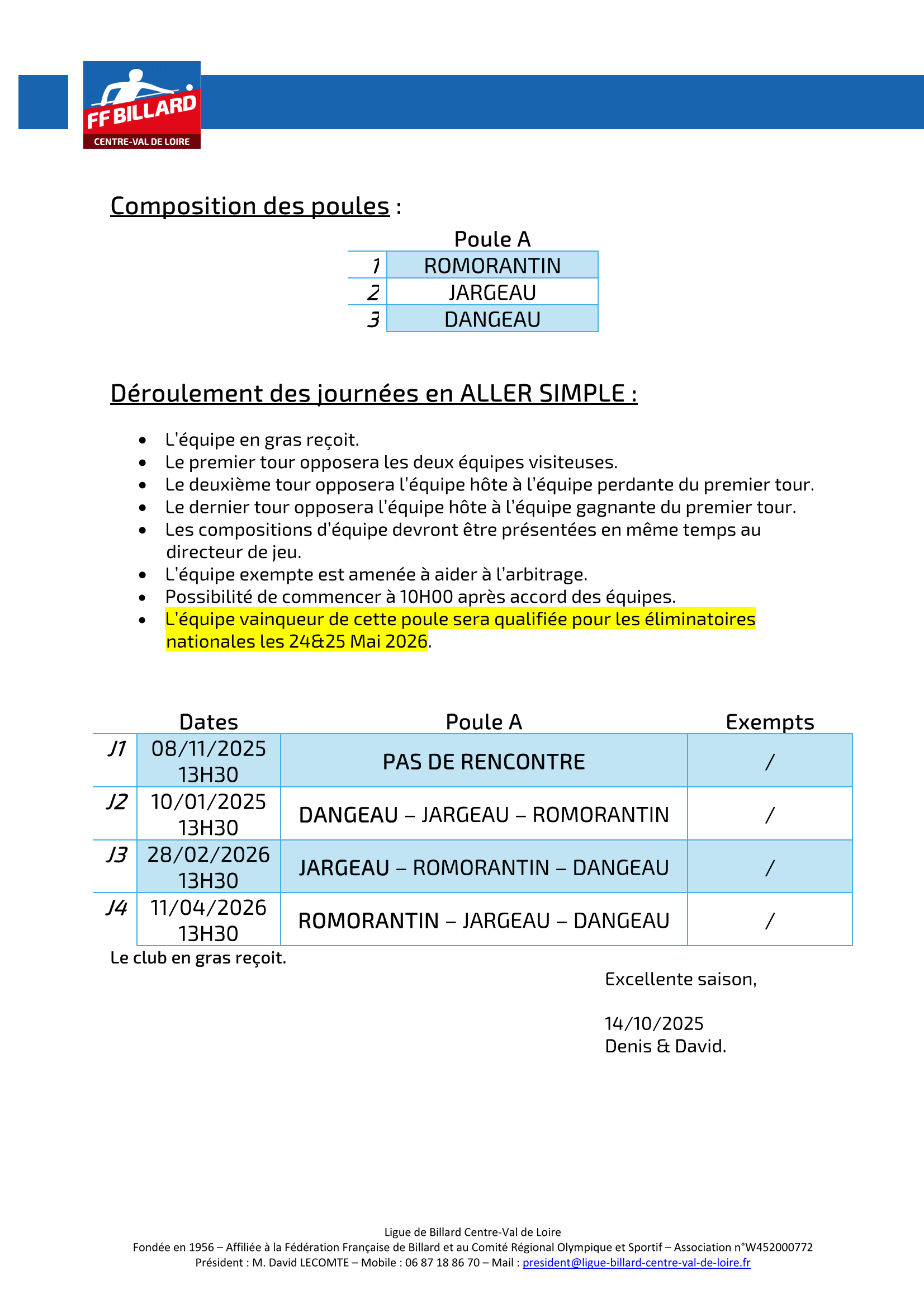 Championnat Régional JDS Fédérale 2 Saison 2025 26 Page 3