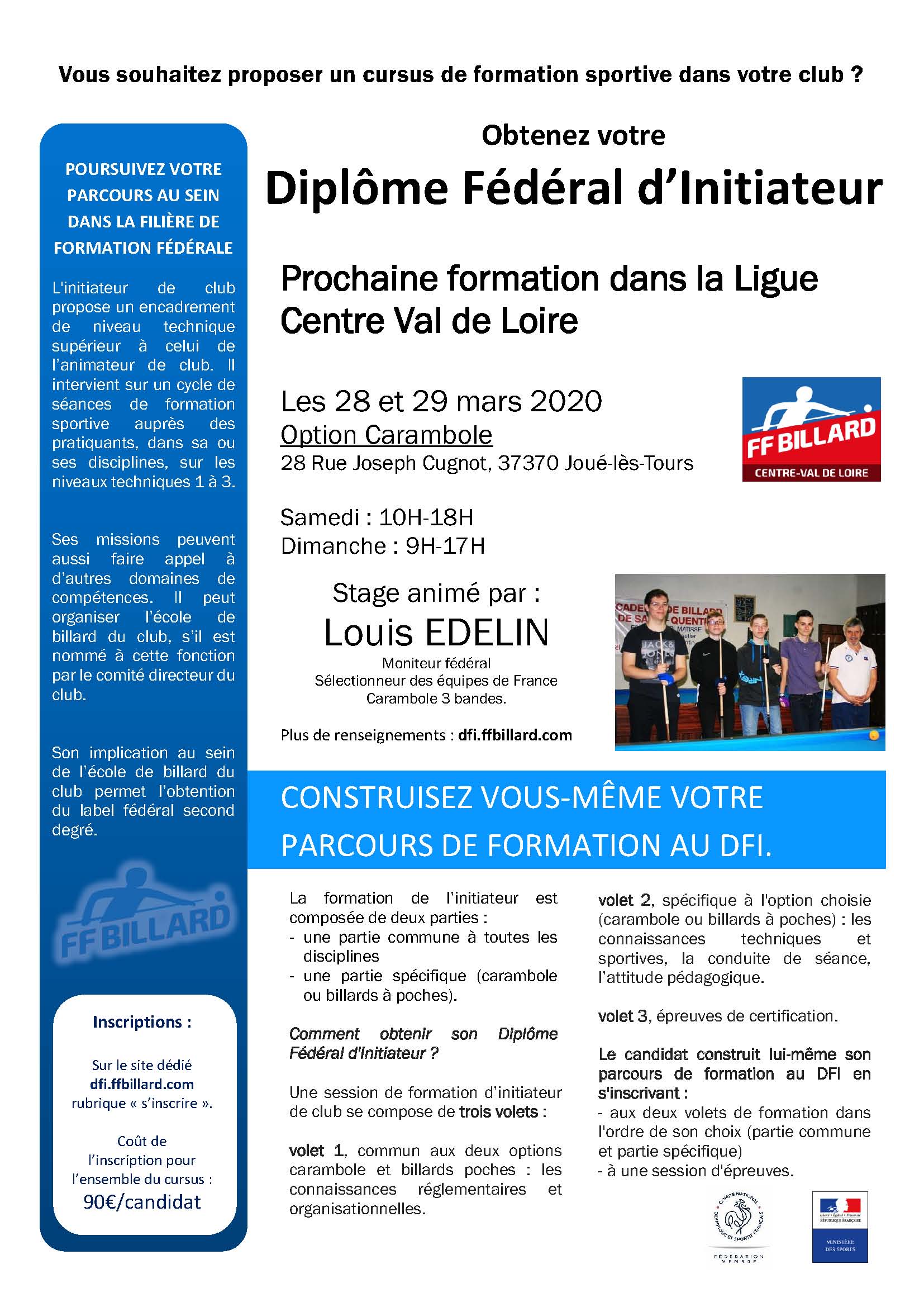 Affiche DFI 28 mars 2020 joué les tours carambole